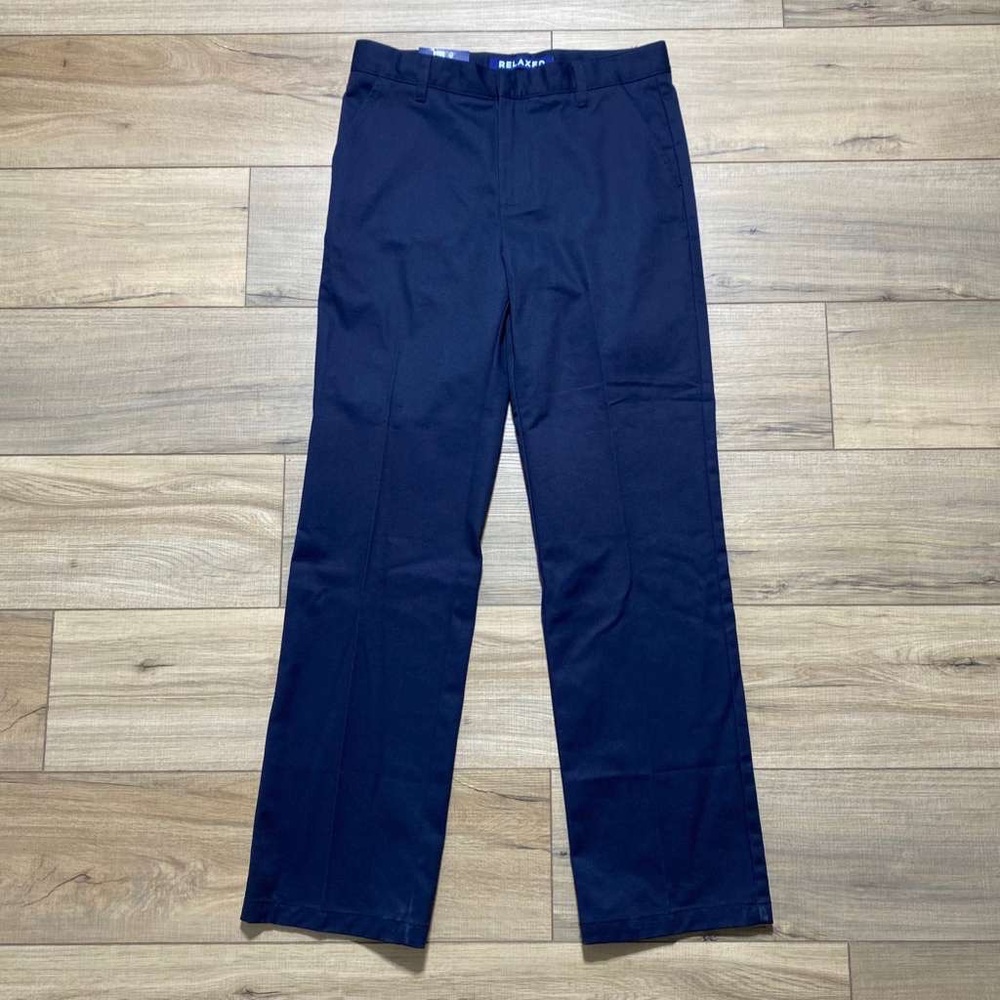 French Toast‎ Boys Relaxed Fit Twill Uniform Pants Size 16 Navy Blue